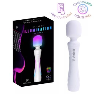 Wibrator z oświetleniem LED The Wand White Paradise Illumination