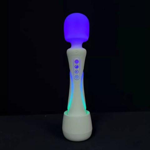Wibrator z oświetleniem LED The Wand White Paradise Illumination