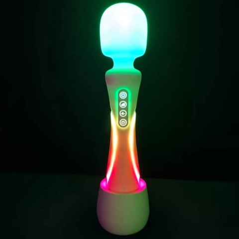 Wibrator z oświetleniem LED The Wand White Paradise Illumination