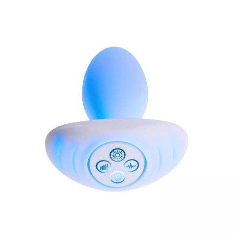 Wibrujący korek analny LED The Plug White Paradise Illumination