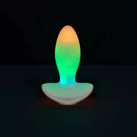 Wibrujący korek analny LED The Plug White Paradise Illumination