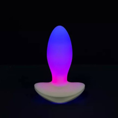 Wibrujący korek analny LED The Plug White Paradise Illumination