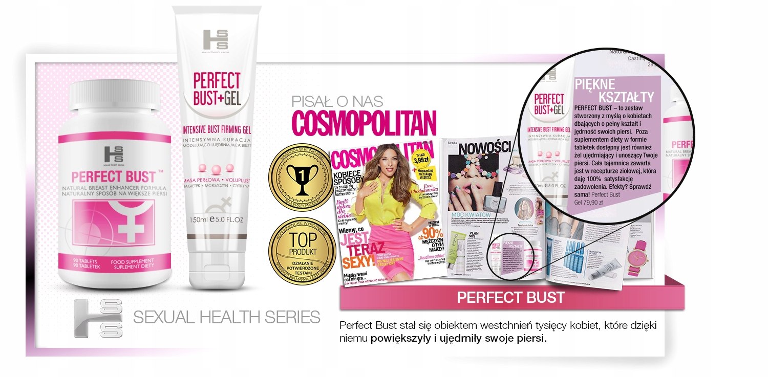 Perfect Bust - 90 kapsułek Waga produktu z opakowaniem jednostkowym 0.11 kg